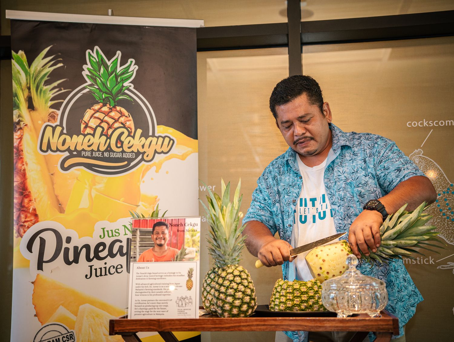 NonehCekgu pineapple farmer at Secai Marche's Entier farmer-chef luncheon